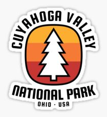 Cuyahoga Valley National Park Retro Sticker Sticker