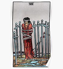Eight of Swords Tarot Poster