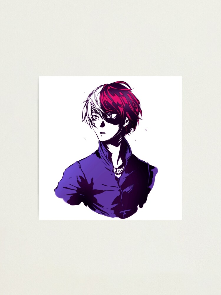 Todoroki Sketch Photographic Print By Dat Cravat Redbubble