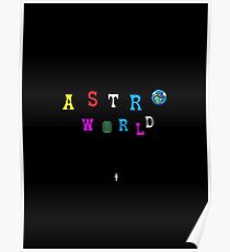 Astroworld gestapelt und schräg Poster