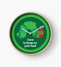 Hungry Caterpillar Shirt - Fun Diet Shirt - Fun Fitness Shirt - Funny Hungry Caterpillar - Hungry Caterpillar Gift - Hungry Caterpillar Birthday Clock