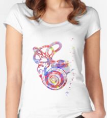 Ear anatomy, Inner ear, Cochlea Histology, Vestibular System Structure, Audiology Women's Fitted Scoop T-Shirt