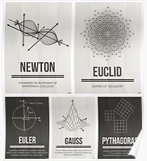 Mathematiker Mosiac Poster
