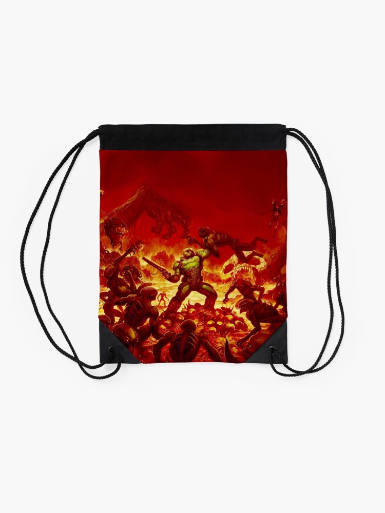 Alternate view of DOOM (2016) Alternate cover Drawstring Bag