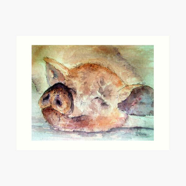 Pigging Tired Art Print