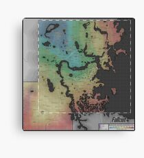 Fallout 4 Map Canvas Print