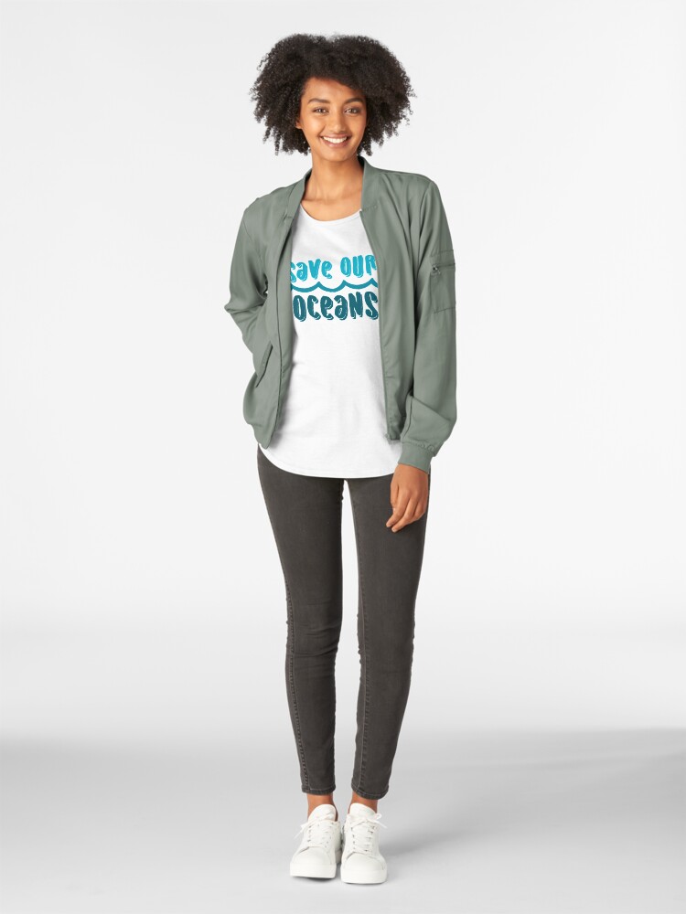 Alternate view of Save our oceans 1 Premium Scoop T-Shirt