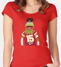 Kermit Mahomes Meme Women's Fitted Scoop T-Shirt