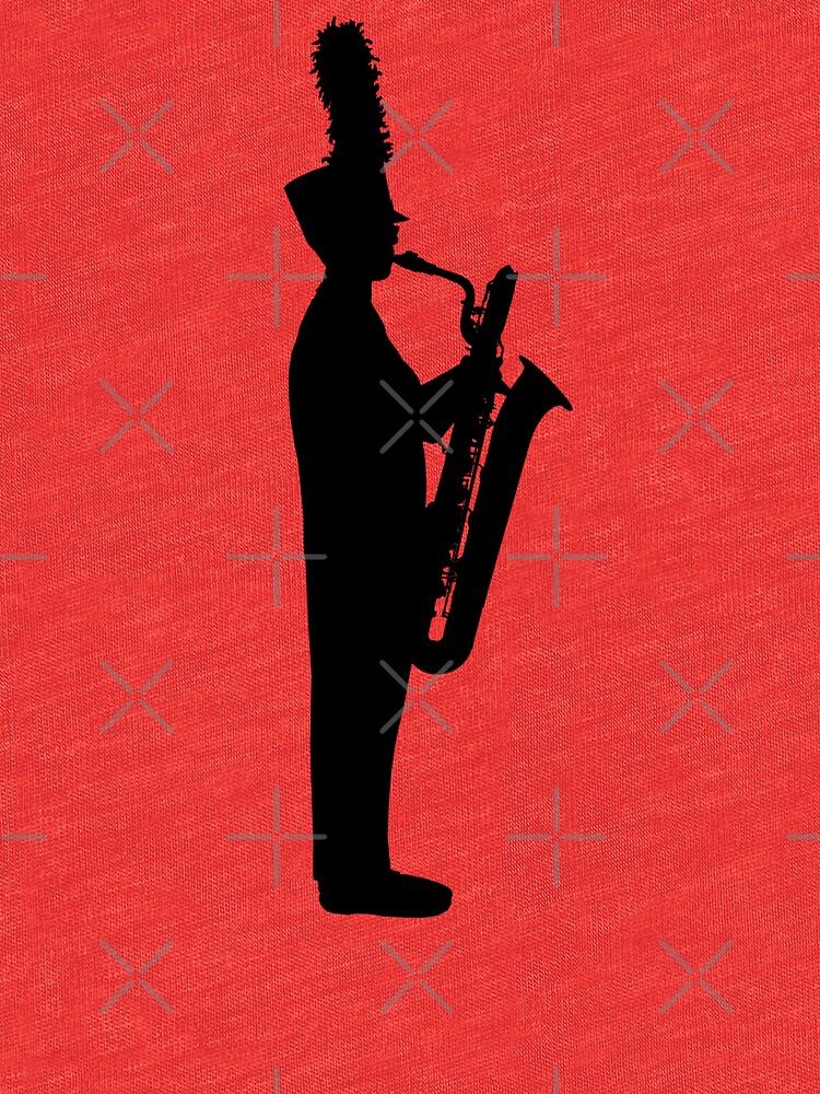 "Marching Band Bari Sax, Standing" Tshirt by Vistascribe Redbubble