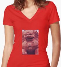 RED DOG Women's Fitted V-Neck T-Shirt