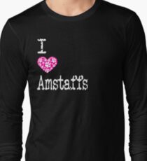 Camiseta de manga larga I Heart Amstaffs | Love American Staffordshire Terriers - raza de perro
