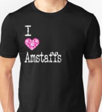 I Heart Amstaffs | Love American Staffordshire Terriers - Dog Breed Unisex T-Shirt