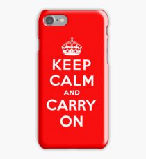 KEEP CALM AND CARRY ON (BLACK) iPhone 7 Case
