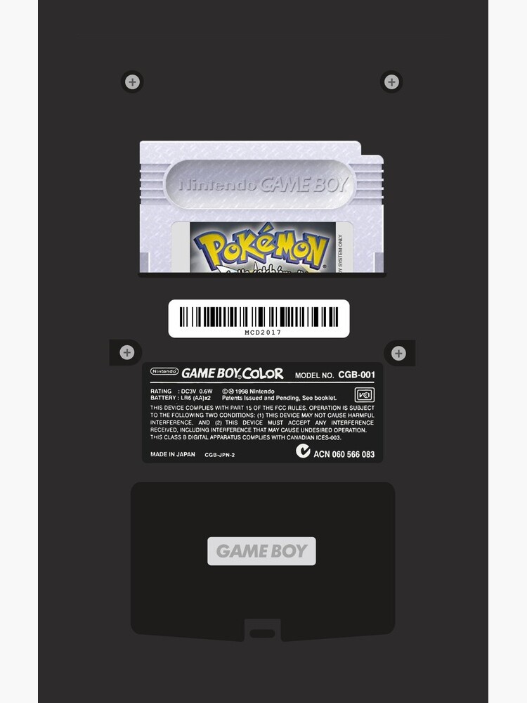 Black Gameboy Color - Silver Cartridge by MarcoD
