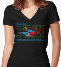 NDVH Babel Fish H2G2 Shirt mit V-Ausschnitt