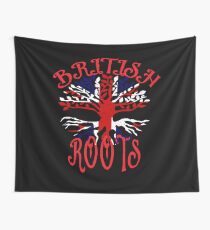 British Roots Tree Union Jack Flag UK Family Ancestry Heritage Wall Tapestry