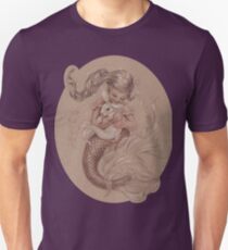 Mermaid avec son animal de compagnie Merbunny T-shirt unisexe
