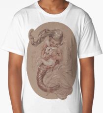 Mermaid avec son animal de compagnie Merbunny T-shirt long
