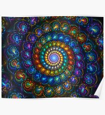 Spiral Shell Beads Poster