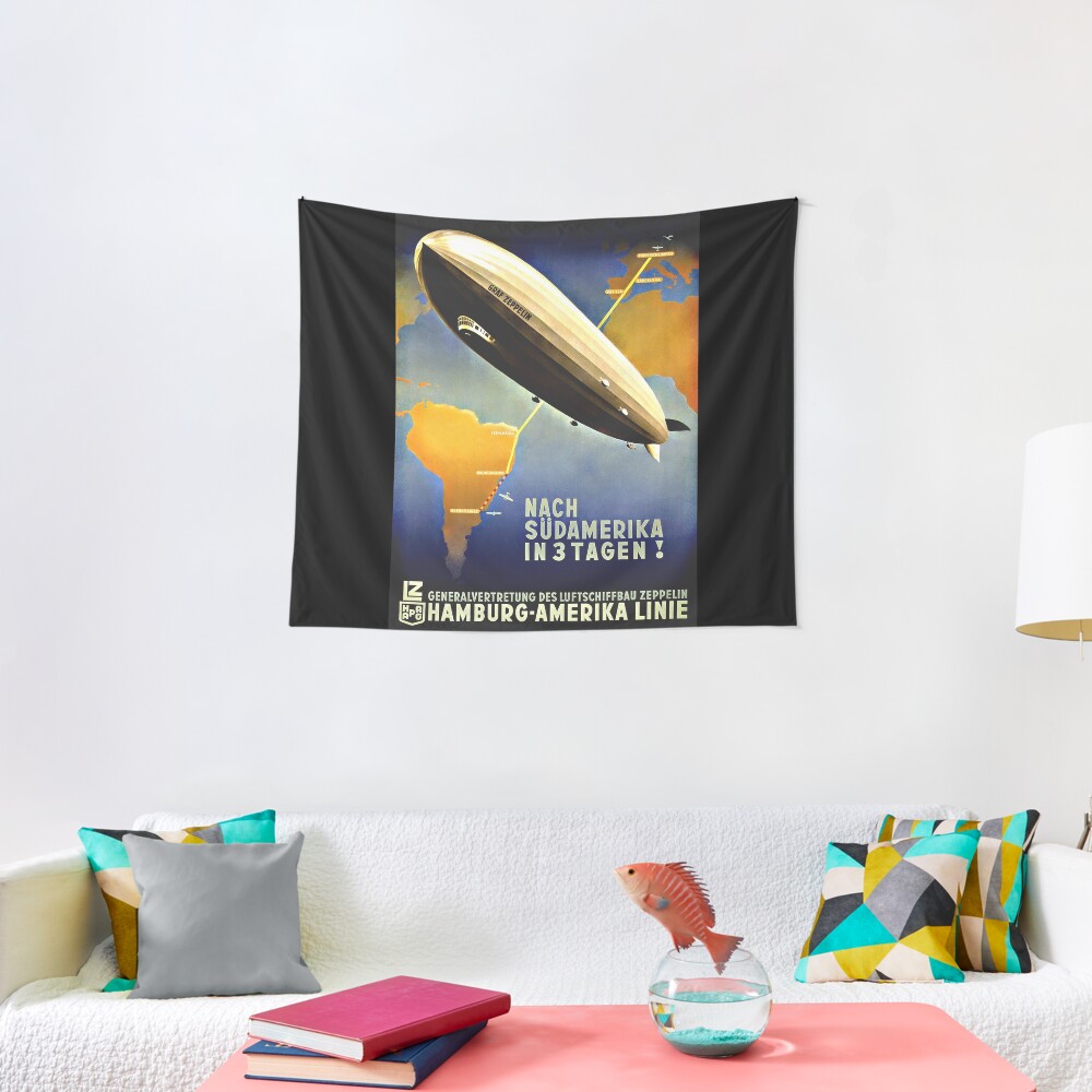 Graf Zeppelin to South America,1937 Tapestry