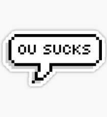 OU Sucks Pixel Bubble Sticker