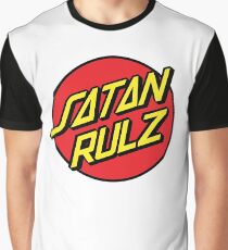 Satan Rulz Skater farce Graphic T-Shirt
