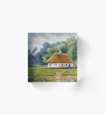 Rural landscape Acrylic Block