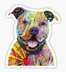 PitBull T-Shirts Colourful Pit Bulls T-Shirt Sticker