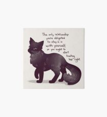 "The Only Relationship You're Obligated to Stay In" Black Cat Art Board