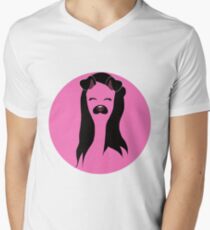 Cute Puppy Girl Men's V-Neck T-Shirt