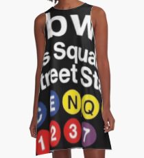 New York Subway Metro Map A-Line Dress