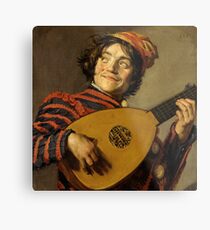 Frans Hals "The Lute Player" Metal Print