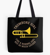 Trombone Girl Gift Trombonist Player Jazz Band Tote Bag