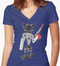 ControlBot4000 Women's Fitted V-Neck T-Shirt