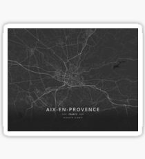 Aix-en-Provence, France Dark Map Sticker