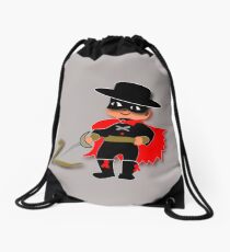 Retro Kid Billy features the legendary Zorro Drawstring Bag