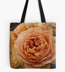 Orange Ruffles Roses Tote Bag