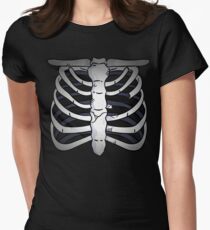 Rippen Design Tailliertes T-Shirt für Frauen