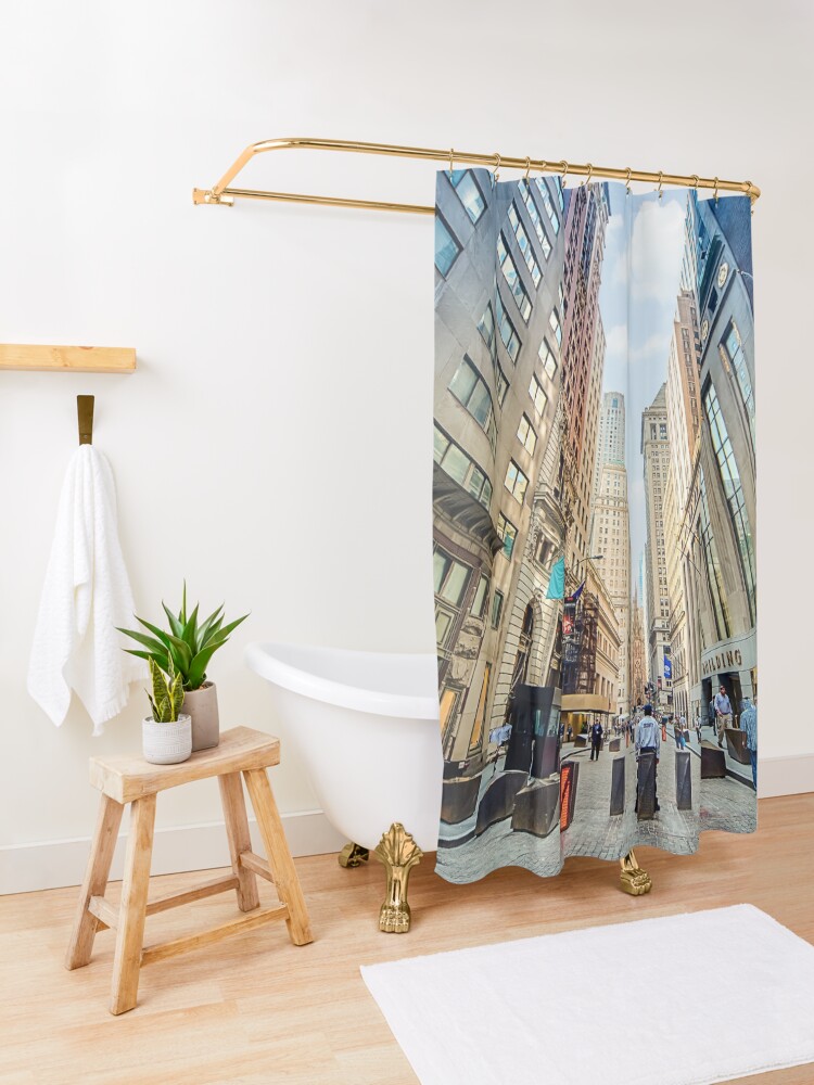 Alternate view of Wall Street Shower Curtain