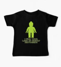 "I Find Your Lack of Bricks Disturbing" by Customize My Minifig Baby Tee