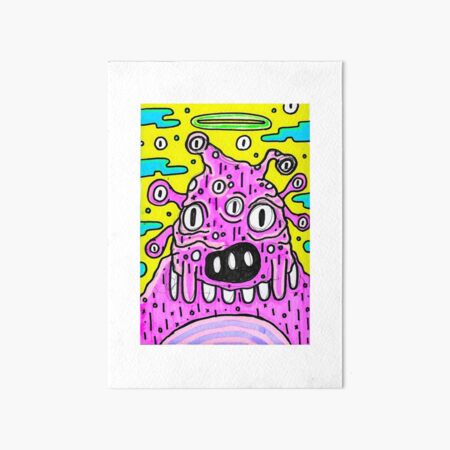Highlighters Markers Art - Neon UV Light - monster 1 Art Board Print