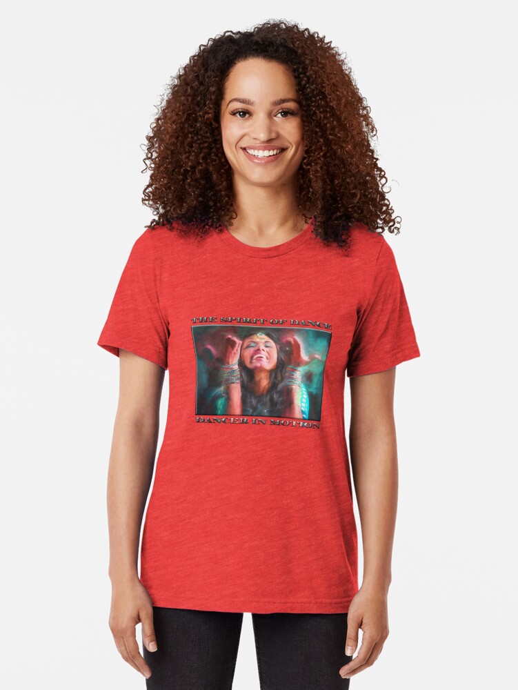 Alternate view of Dancer in Motion (digital painting) Tri-blend T-Shirt