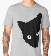 CAT, Peek a boo, Silhouette, Kitten, Pet, Cat, Feline, Puss, Pussy Men's Premium T-Shirt