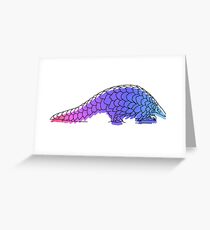 Aquarell Pangolin Grußkarte