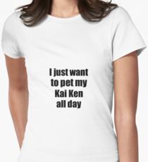 Kai Ken Dog Lover Mom Dad Funny Gift Idea Women's Fitted T-Shirt