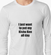 Kishu Ken Dog Lover Mom Dad Funny Gift Idea Long Sleeve T-Shirt