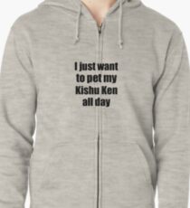 Kishu Ken Dog Lover Mom Dad Funny Gift Idea Zipped Hoodie