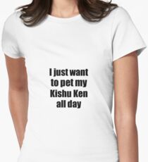 Kishu Ken Dog Lover Mom Dad Funny Gift Idea Women's Fitted T-Shirt
