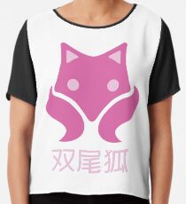 Two Tailed Fox Chiffon Top