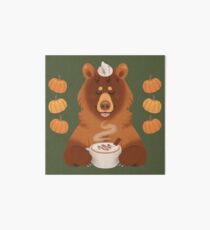 pumpkin spice bear Art Board